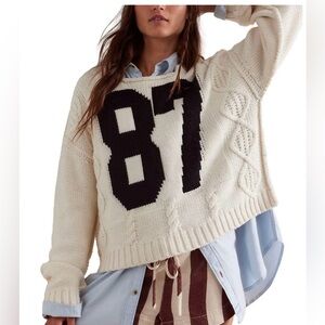 Stunning We The Free Sweater with Black Number Design Size XS/TP